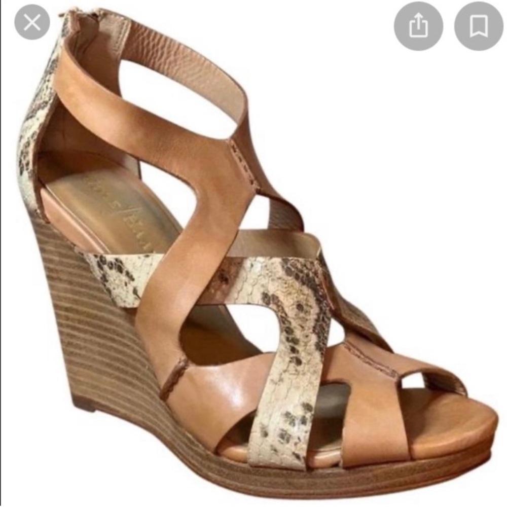 Cole Haan 4” platform tan leather sandal